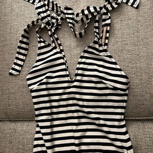 J.Crew striped one piece swim